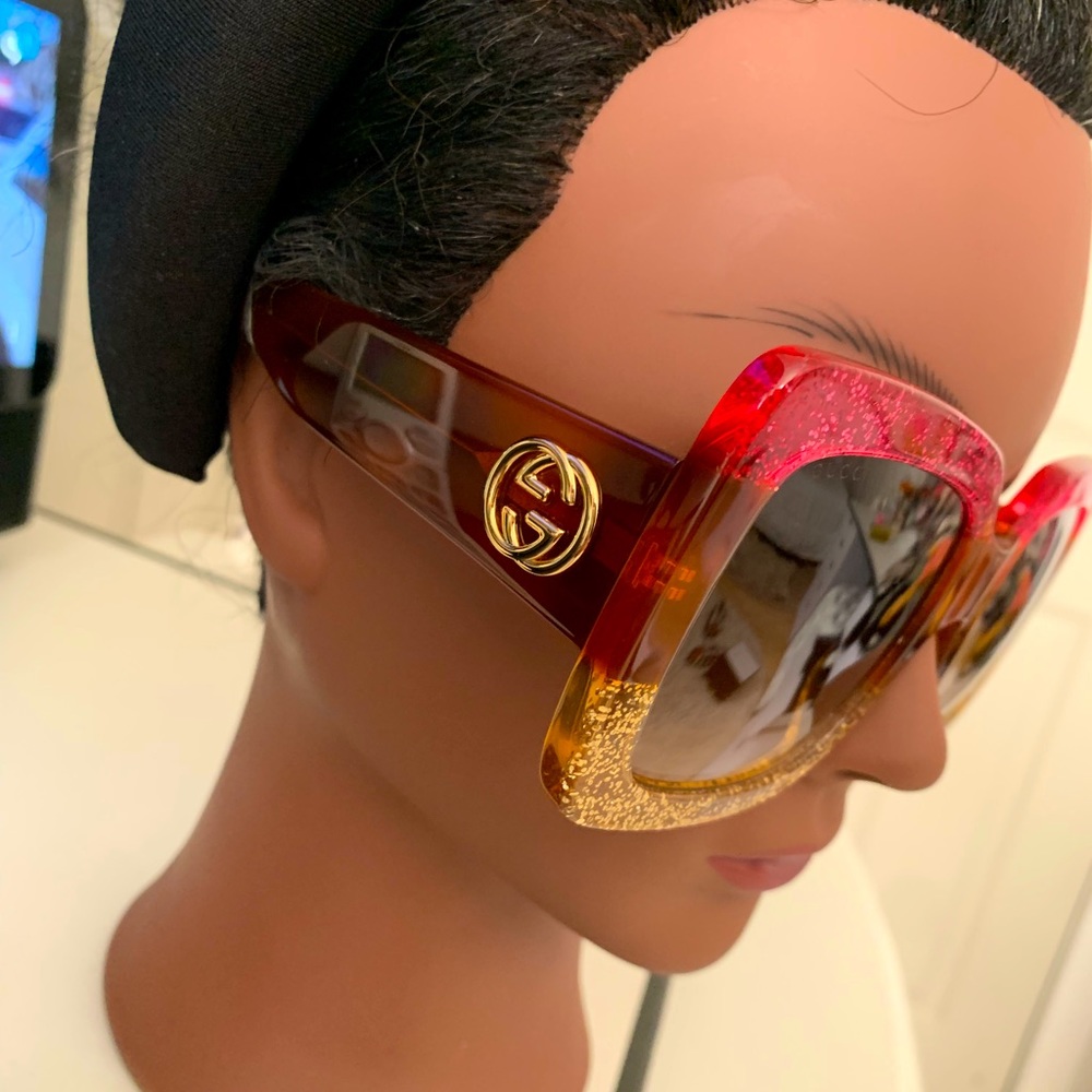 Gucci glitter stripe sunglasses